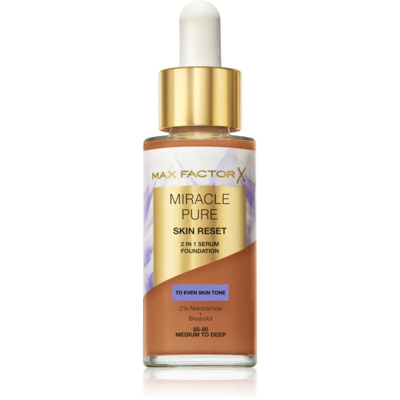 Max Factor Miracle Pure ápoló alapozó árnyalat 85-90 Medium To Deep 30 ml