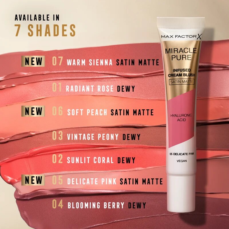 Max Factor Miracle Pure krémes arcpirosító árnyalat 07 Warm Sienna 15 ml