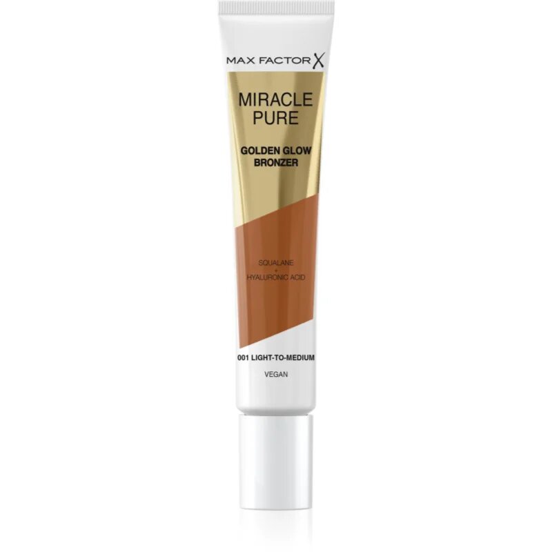 Max Factor Miracle Pure krémes bronzosító az élénk bőrért árnyalat 001 Light To Medium 15 ml