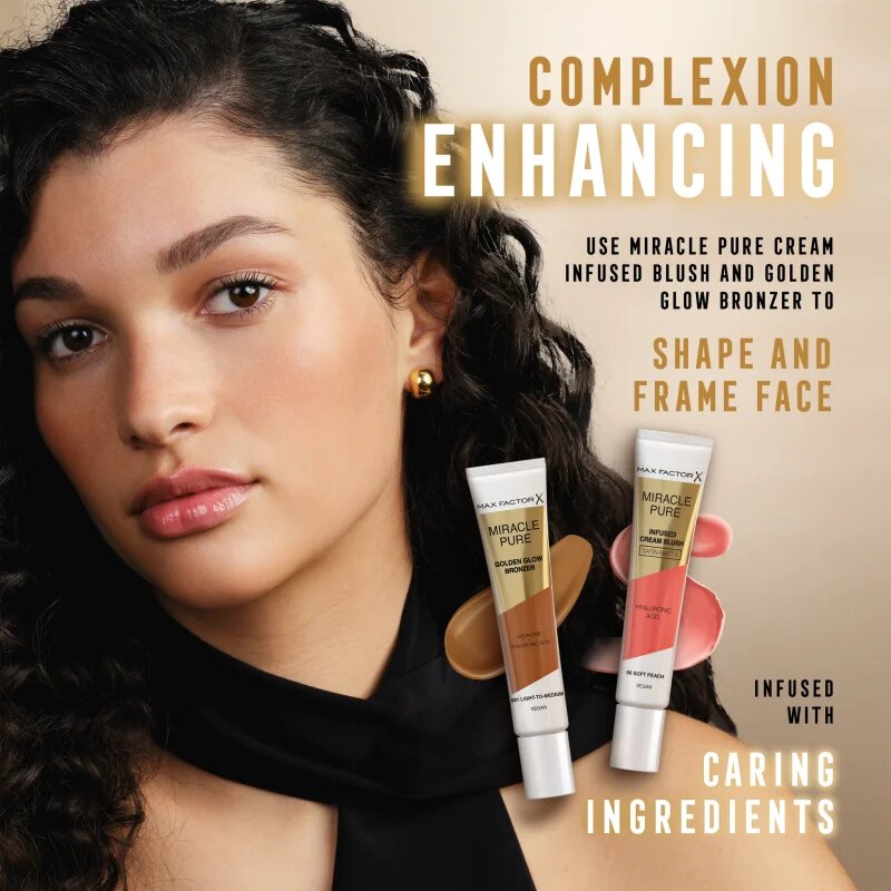 Max Factor Miracle Pure krémes bronzosító az élénk bőrért árnyalat 001 Light To Medium 15 ml