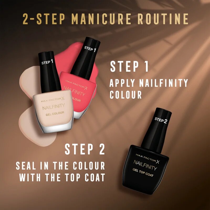 Max Factor Nailfinity Gel Top Coat zselés fedő körömlakk árnyalat 100 The Finale 12 ml
