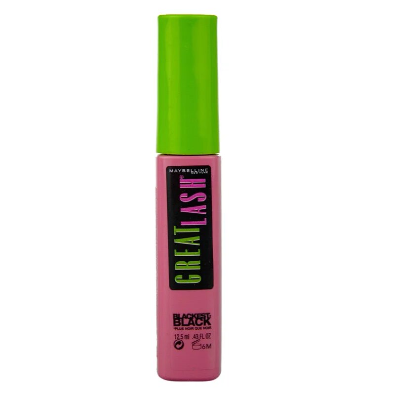 MAYBELLINE NEW YORK Great Lash Blackest Black szempillaspirál árnyalat Blackest Black 12.5 ml
