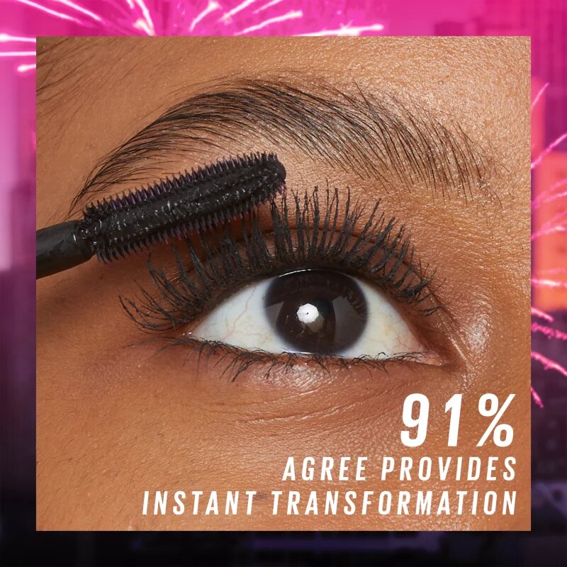 MAYBELLINE NEW YORK Lash Sensational Firework hosszabbító göndörítő és dúsító szempillaspirál extra fekete árnyalat Electro Black 10 ml