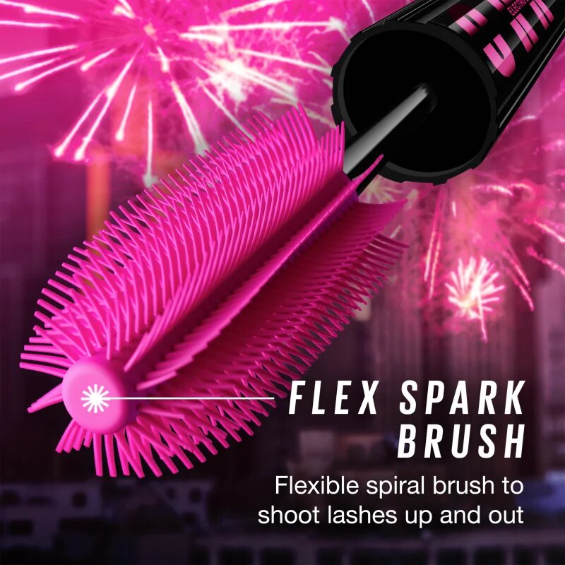 MAYBELLINE NEW YORK Lash Sensational Firework hosszabbító göndörítő és dúsító szempillaspirál extra fekete árnyalat Electro Black 10 ml