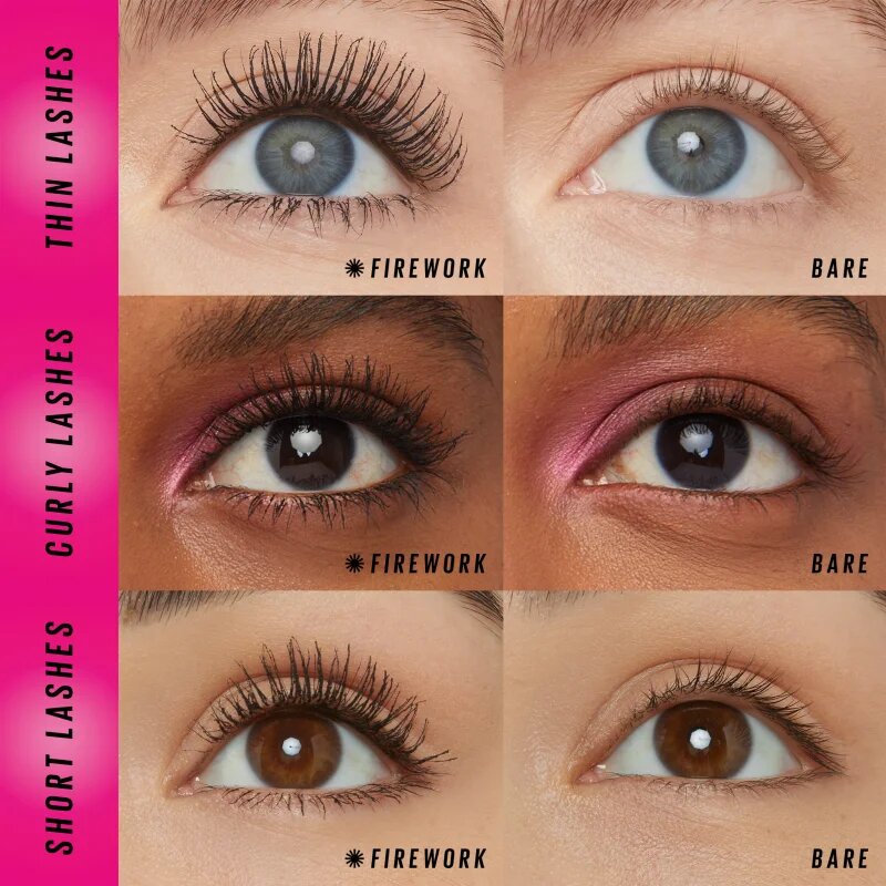 MAYBELLINE NEW YORK Lash Sensational Firework hosszabbító göndörítő és dúsító szempillaspirál extra fekete árnyalat Electro Black 10 ml