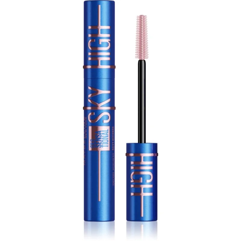 MAYBELLINE NEW YORK Lash Sensational Sky High dúsító és hosszabbító szempillaspirál árnyalat Navy Blue 7.2 ml