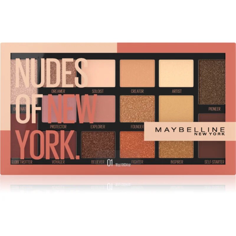 MAYBELLINE NEW YORK Nudes Of New York szemhéjfesték paletta 18 g