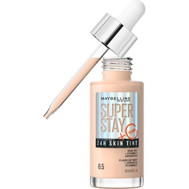MAYBELLINE NEW YORK SuperStay Vitamin C Skin Tint szérum egységesíti a bőrszín tónusait árnyalat 6.5 30 ml