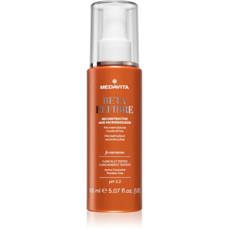 Medavita Beta Refibre Reconstructive Hair Microemulsion erősítő szérum hajra 150 ml