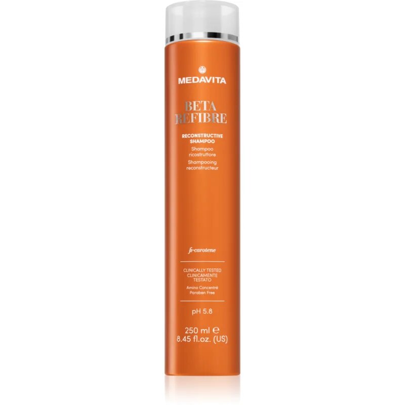 Medavita Beta Refibre Reconstructive Shampoo formázó sampon az életerő nélküli hajnak 250 ml