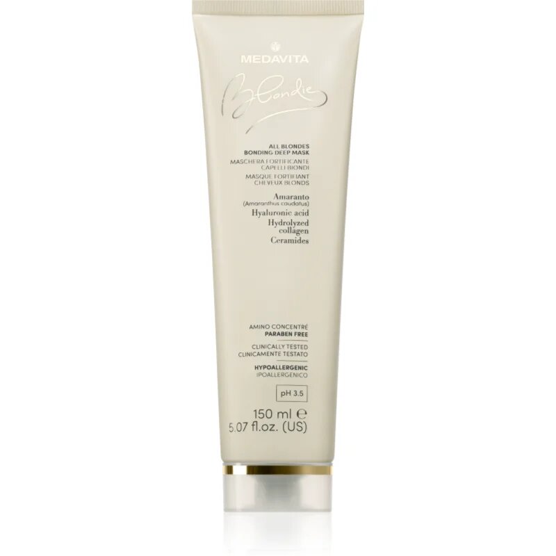 Medavita Blondie All Blondes Bonding Deep Mask erősítő maszk festett hajra 150 ml