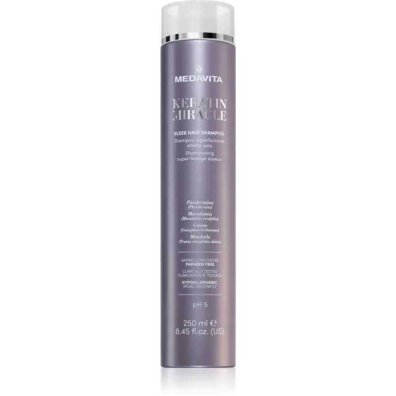 Medavita Keratin Miracle Sleek Hair Shampoo kisimító sampon 250 ml