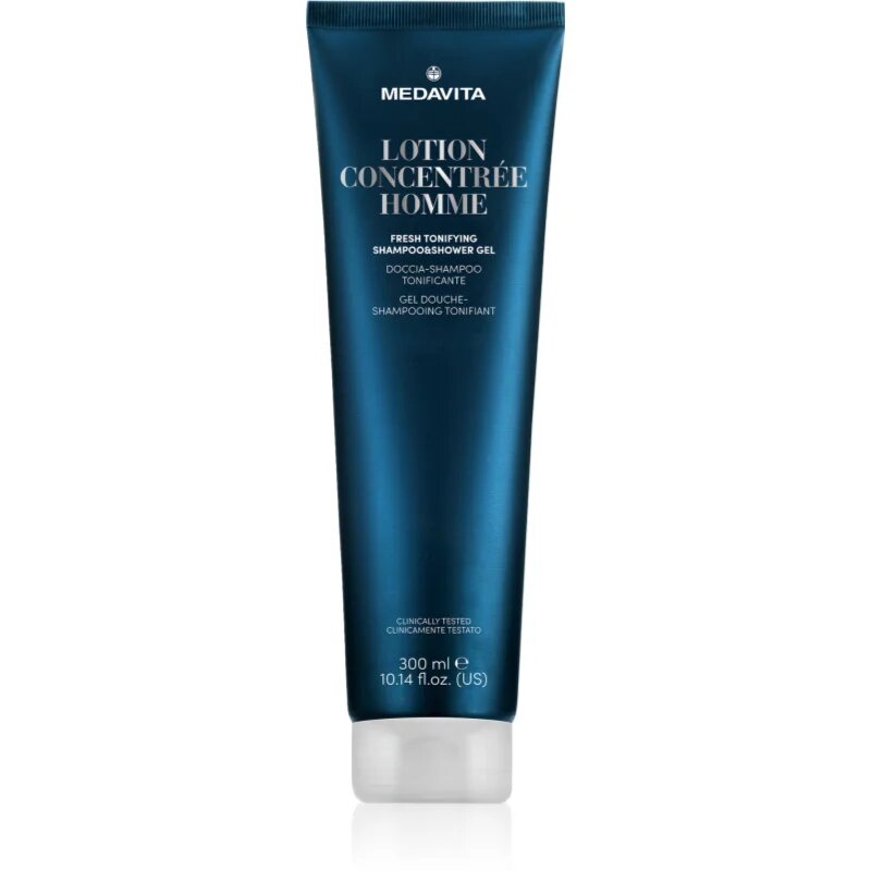 Medavita Lotion Concentree Homme Fresh Tonifying Shampoo & Shower Gel tusfürdő gél és sampon 2 in 1 300 ml