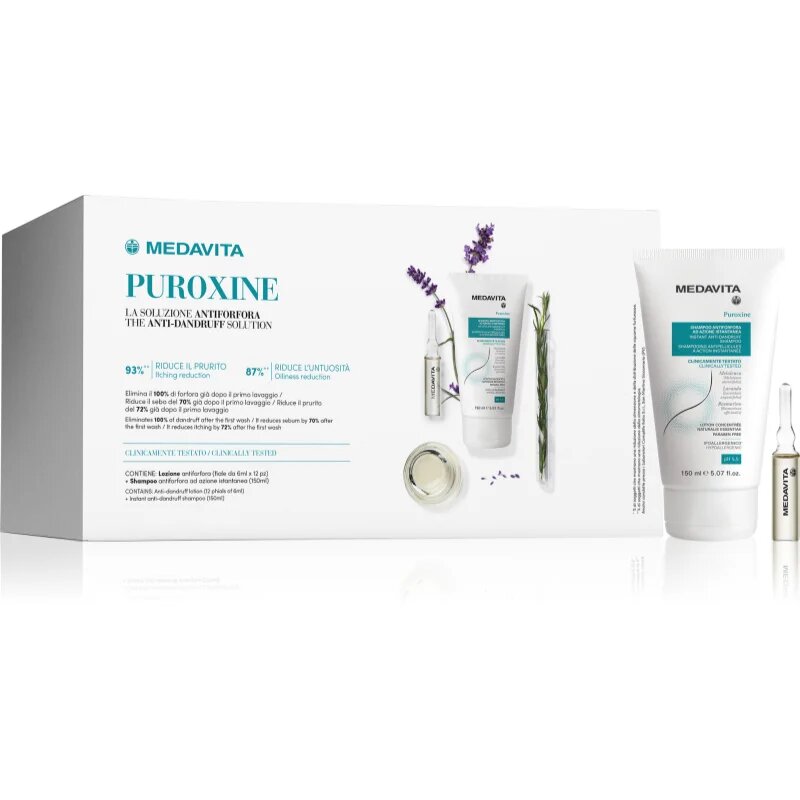Medavita Puroxine Anti-Dandruff Set ajándékszett korpásodás ellen