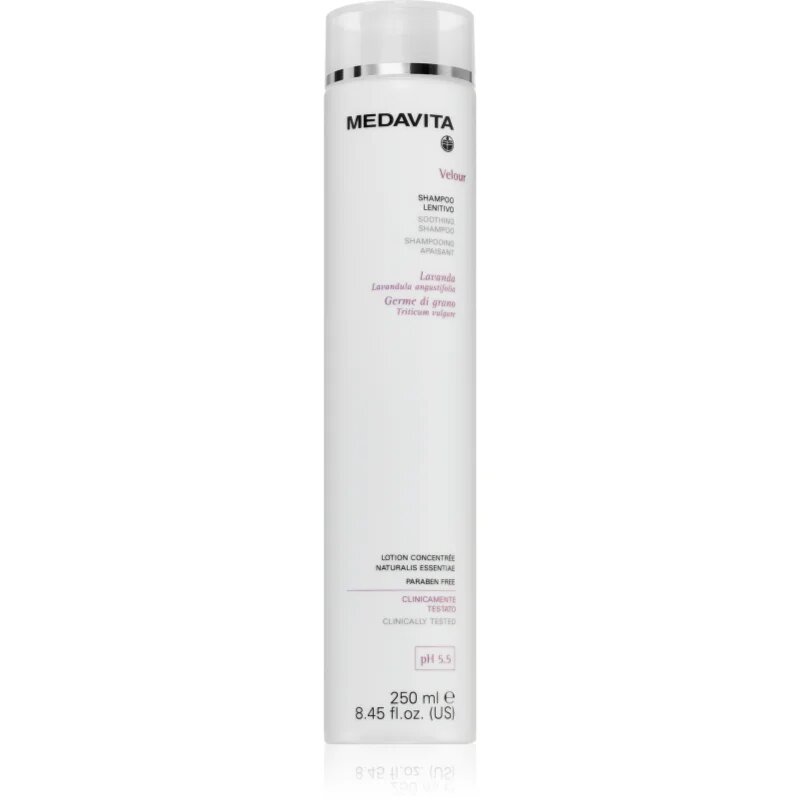 Medavita Velour Soothing Shampoo nyugtató sampon érzékeny irritált bőrre 250 ml
