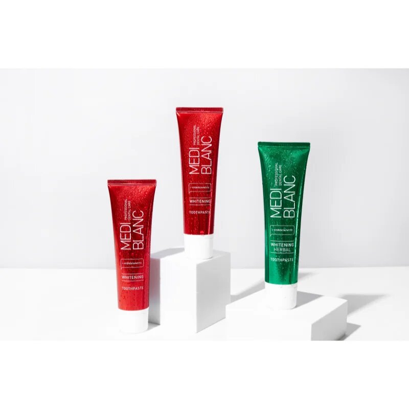 MEDIBLANC Dental Care White Time Set fogápoló készlet A fényes fehér fogakért 3x100 ml