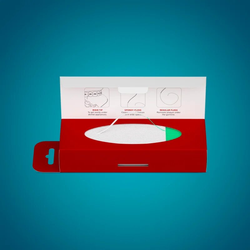 MEDIBLANC Dental Floss For Braces fogselyem fogszabályzó és implantátumok tisztításához 50 db