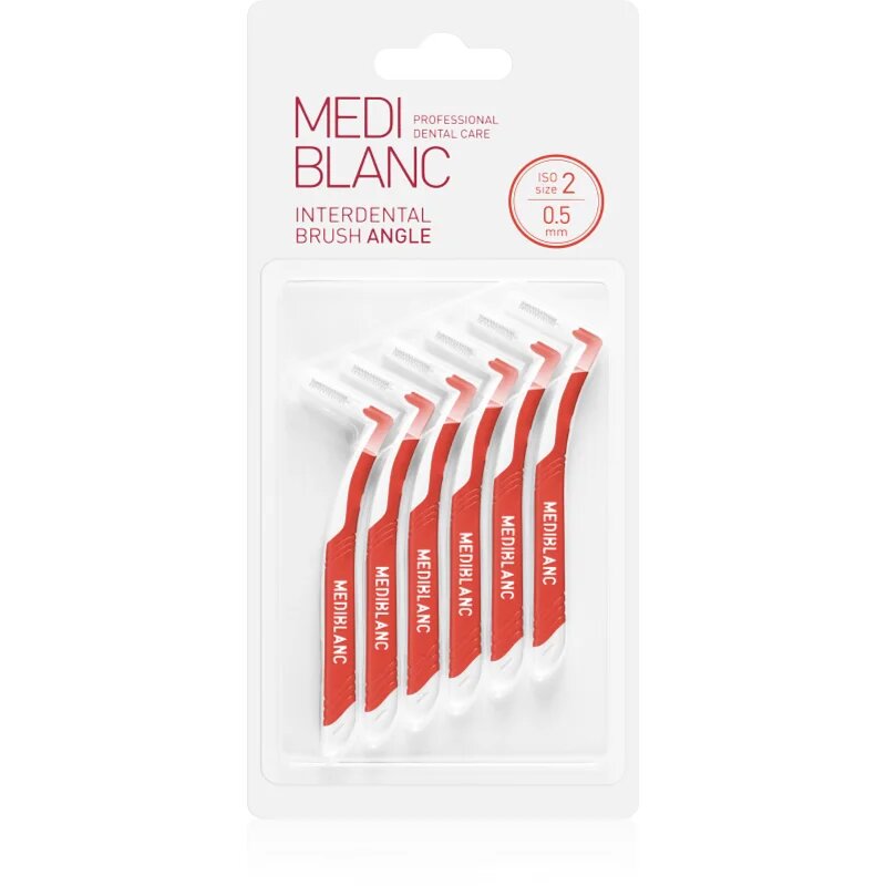 MEDIBLANC Interdental Pick-brush Angle fogközi fogkefe 6 db 05 mm Red 6 db