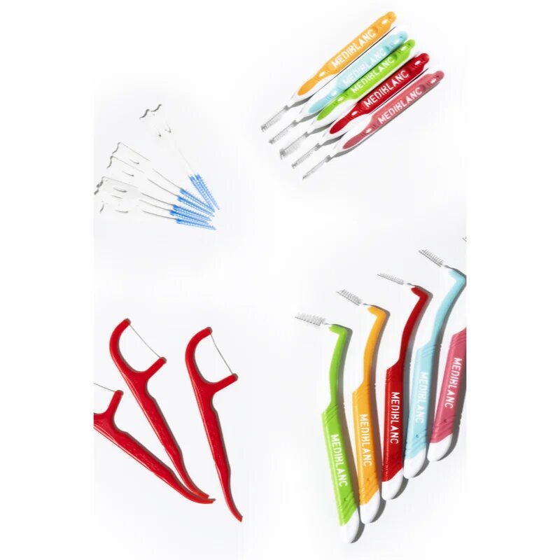 MEDIBLANC Interdental Pick-brush Angle fogközi fogkefe 6 db 08 mm Green 6 db