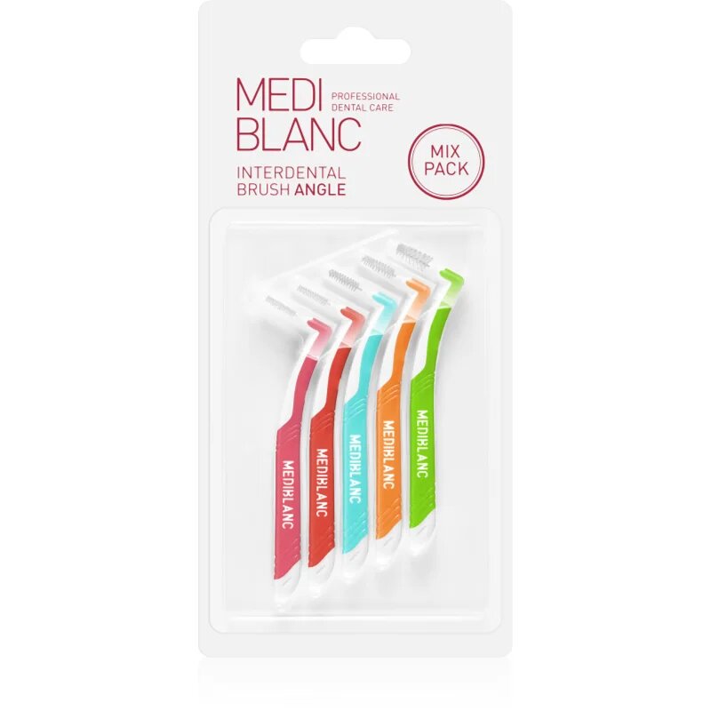 MEDIBLANC Interdental Pick-brush Angle fogközi fogkefe 9 db Mix kit 5 db