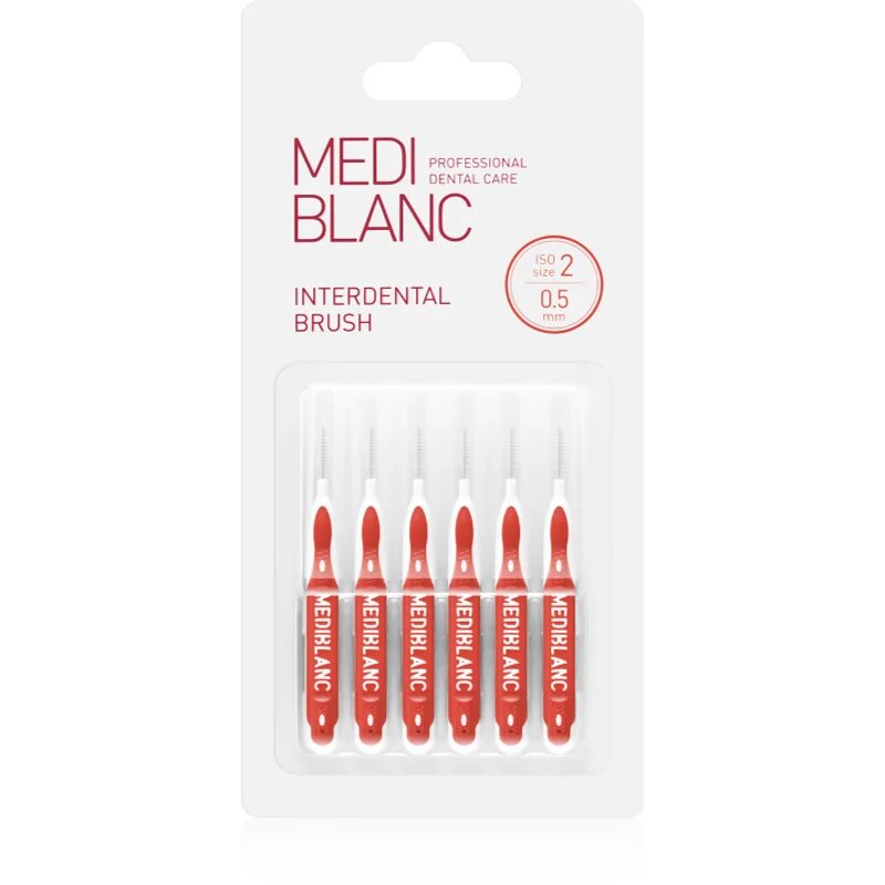 MEDIBLANC Interdental Pick-brush fogközi fogkefe 05 mm Red 6 db