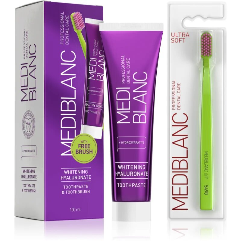 MEDIBLANC Set TP Hyaluron 100ml + TB Ultra Soft Green Single fogápoló készlet