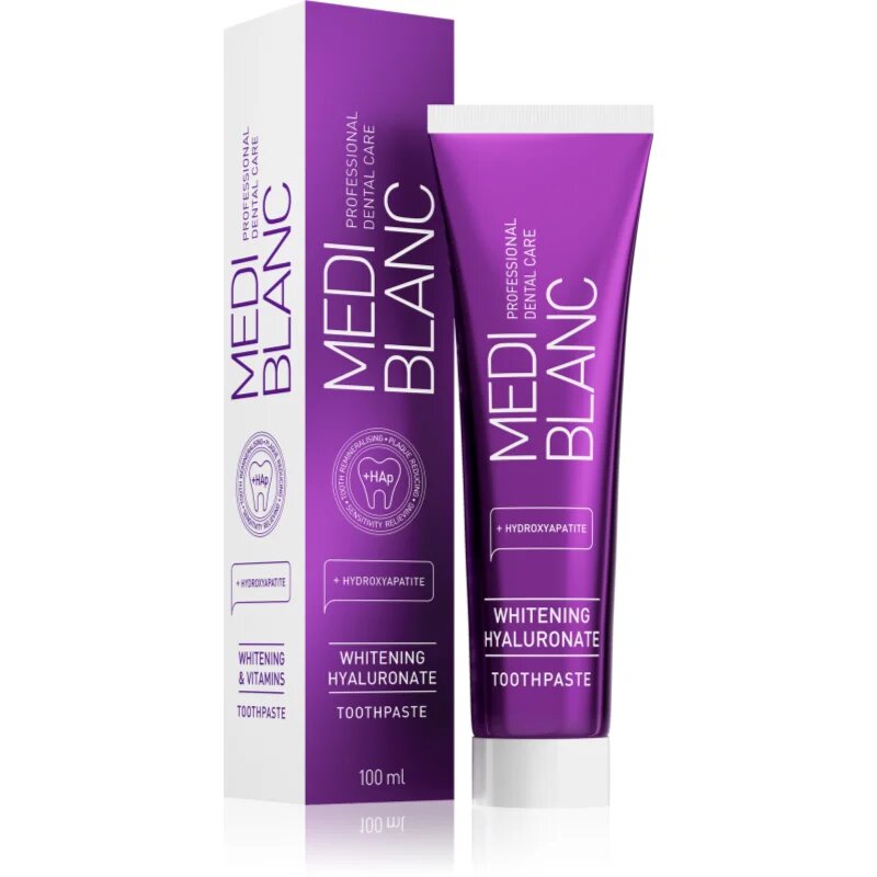 MEDIBLANC Toothpaste Hyaluronic Acid fehérítő fogkrém nátrium-hialuronáttal 100 ml