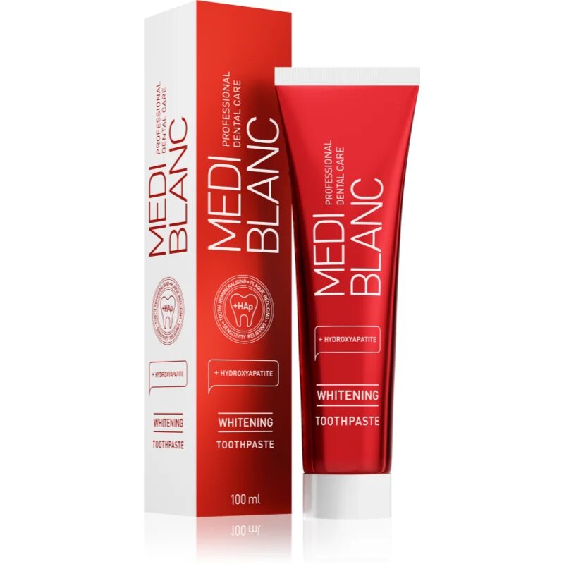 MEDIBLANC Whitening fehérítő fogkrém hidroxiapatittal 100 ml