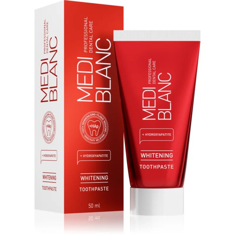 MEDIBLANC Whitening fehérítő fogkrém hidroxiapatittal 50 ml