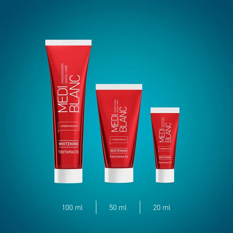 MEDIBLANC Whitening fehérítő fogkrém hidroxiapatittal 50 ml