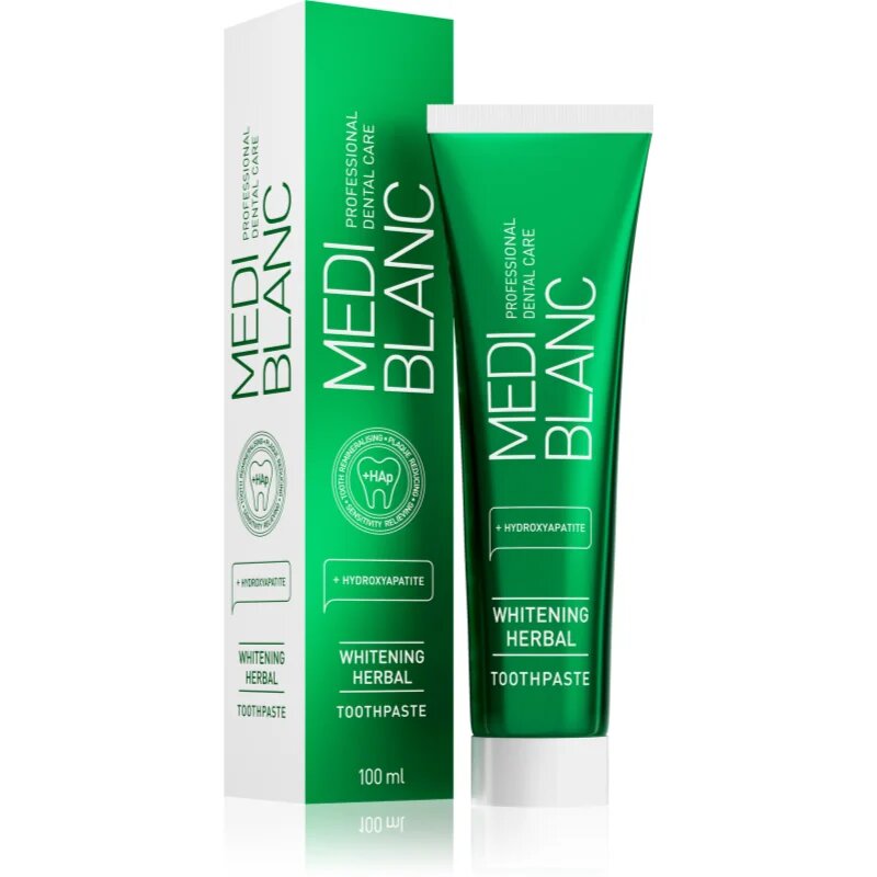 MEDIBLANC Whitening Herbal fogkrém gyógynövényekkel fehérítő hatással 100 ml