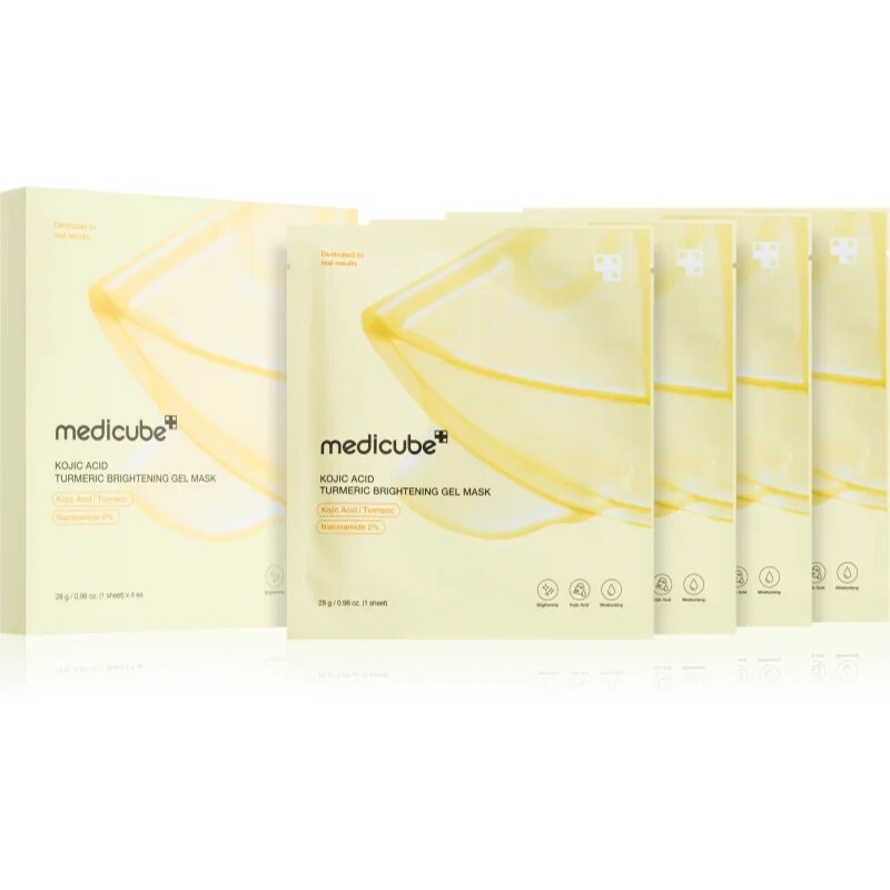 Medicube Kojic Acid Turmeric Brightening Gel Mask hidratáló és világosító maszk géles textúrájú 4 db