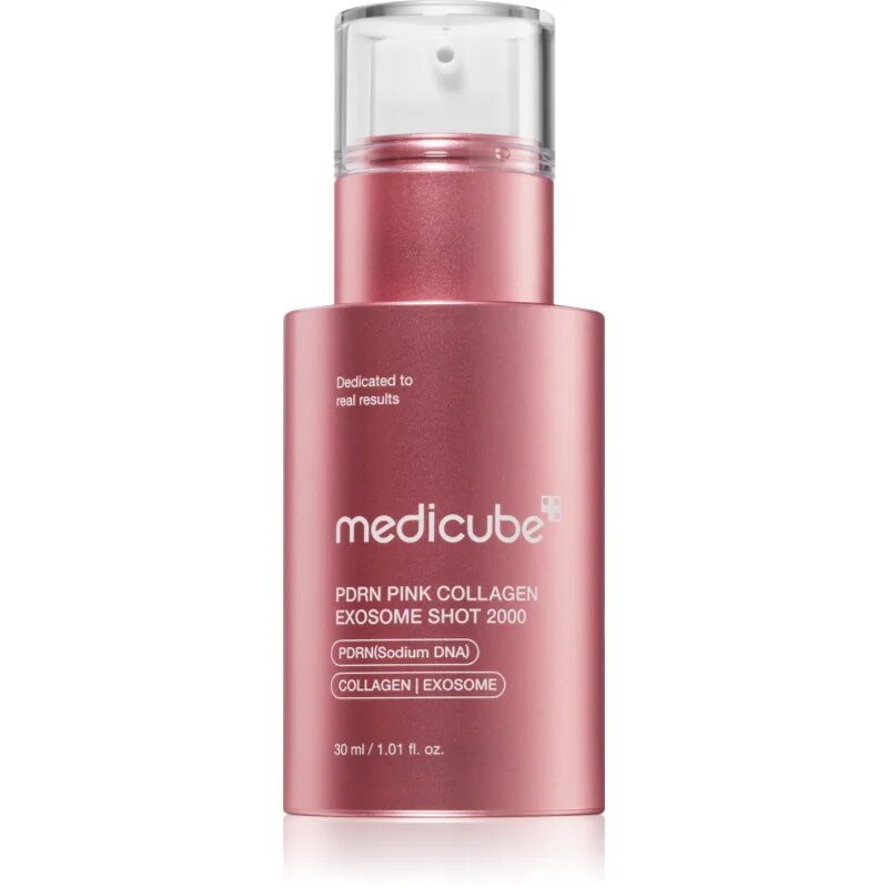 Medicube PDRN Pink Exosome Shot Serum 2000 regeneráló arcszérum a bőr kisimításáért és a pórusok minimalizásáért 30 ml