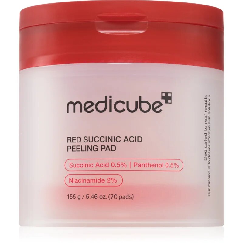 Medicube Red Succinic Acid Peeling Pad hámlasztó kendők a problémás bőrre 70 db