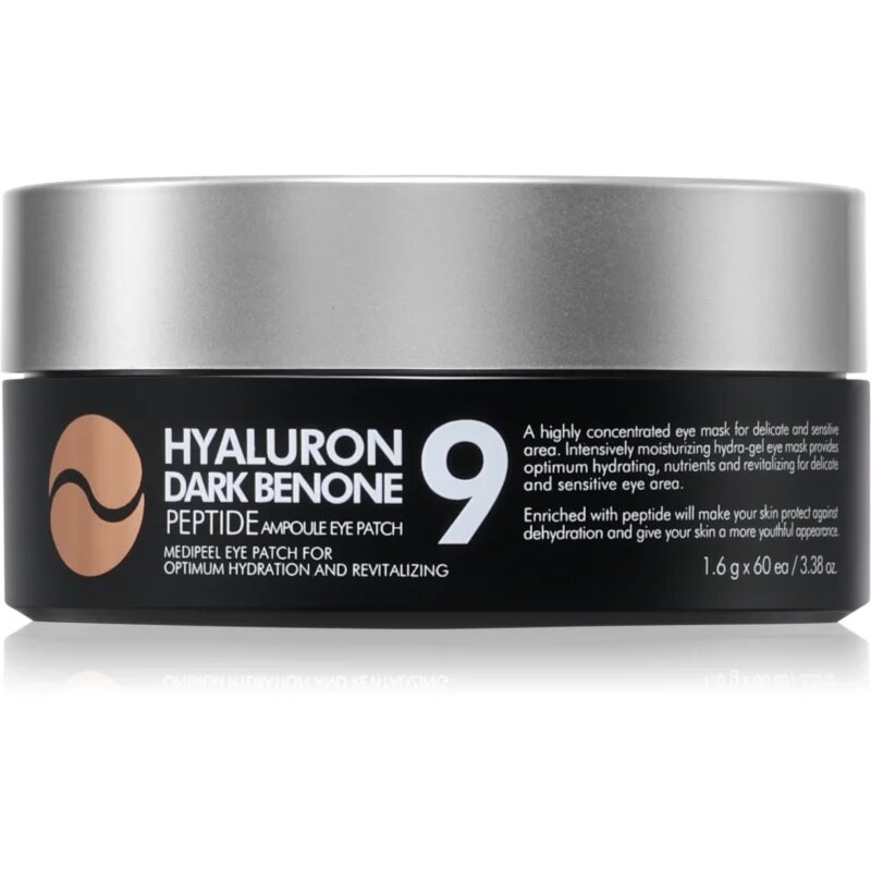 MEDIPEEL+ Hyaluron Dark Benone Peptide 9 Ampoule hidrogéles párnácskák a szem alatti sötét karikákra 60 db