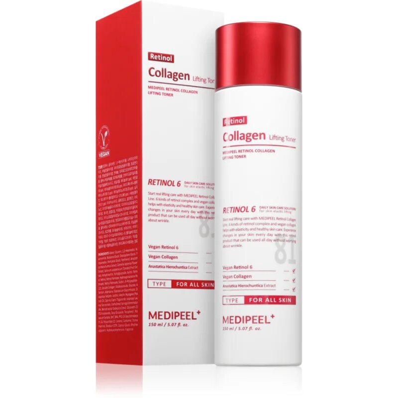MEDIPEEL+ Retinol Collagen Lifting Toner hidratáló és liftinges tonik 150 ml