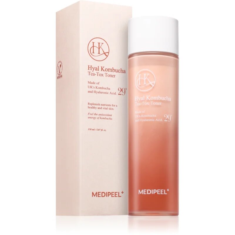 MEDIPEEL+ Toner Hyal Kombucha Tea Tox Toner tisztító tonik hialuronsavval 150 ml