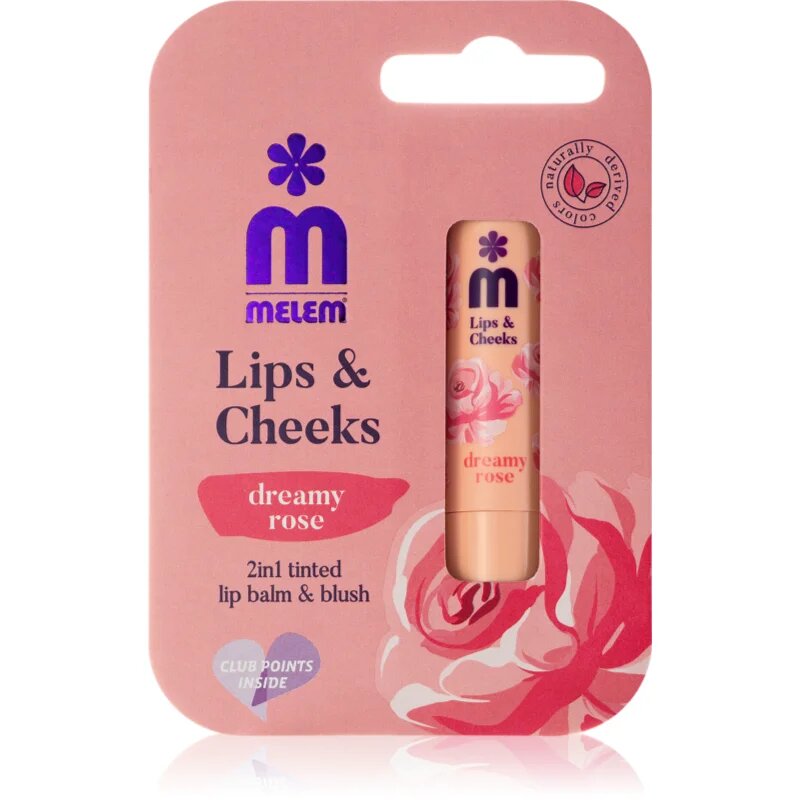 Melem Lips&Cheeks Dreamy Rose tonizáló balzsam ajakra és arcra 4.5 g