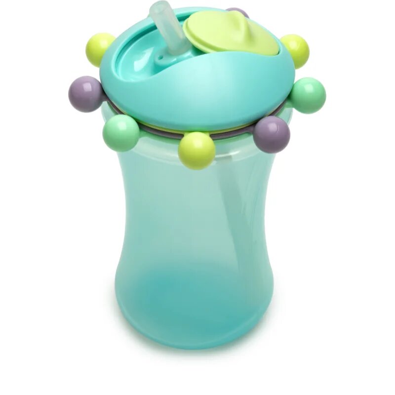 Melii Abacus Straw Sippy Cup bögre szívószállal Blue 1 db