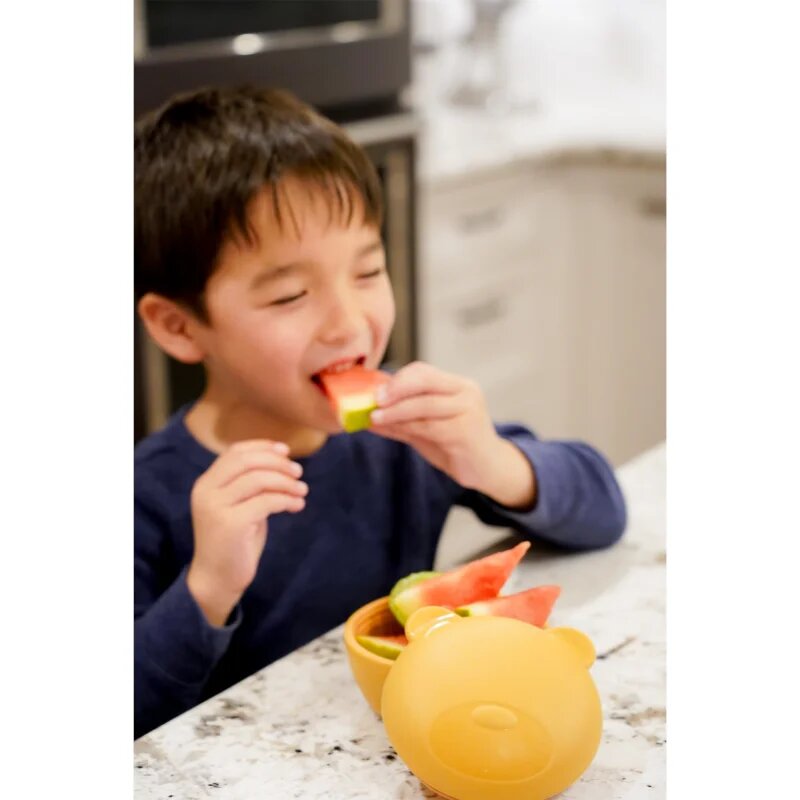 Melii Silicone Bowl with Lid uzsonnás doboz Bear 350 ml