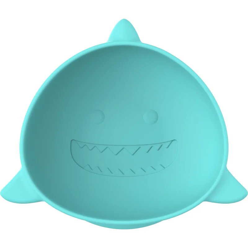Melii Silicone Suction Bowl szilikon tálka tapadókoronggal Shark 2x300 ml