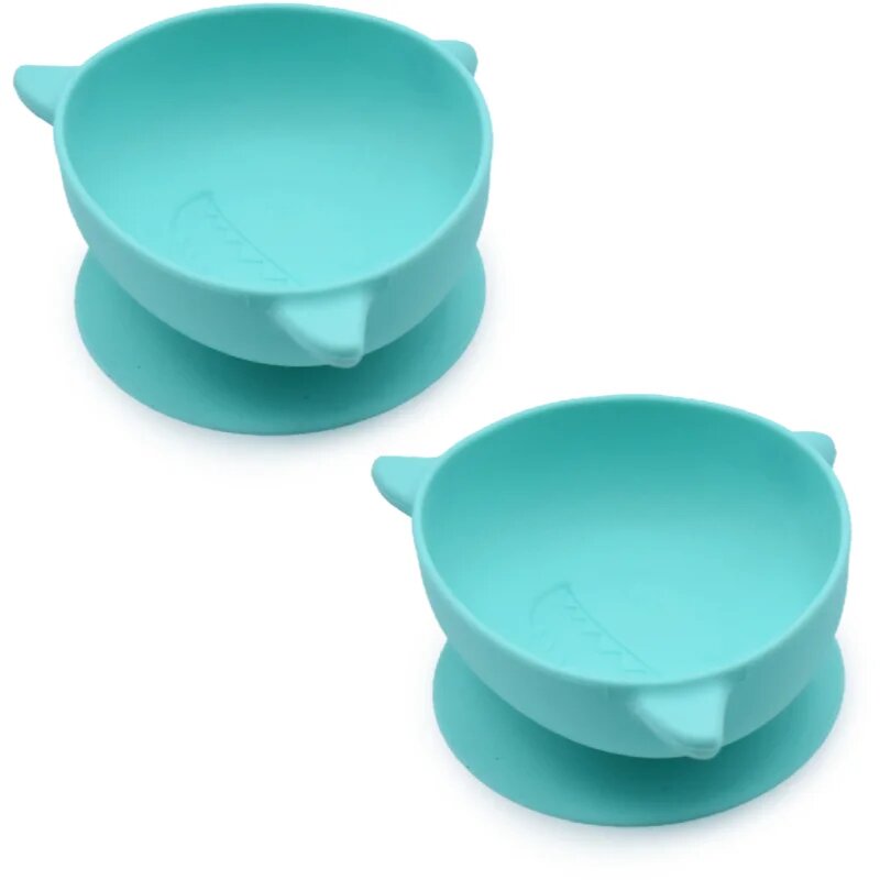 Melii Silicone Suction Bowl szilikon tálka tapadókoronggal Shark 2x300 ml