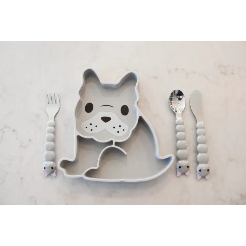 Melii Silicone Suction Plate tányér tapadókoronggal Bulldog 1 db