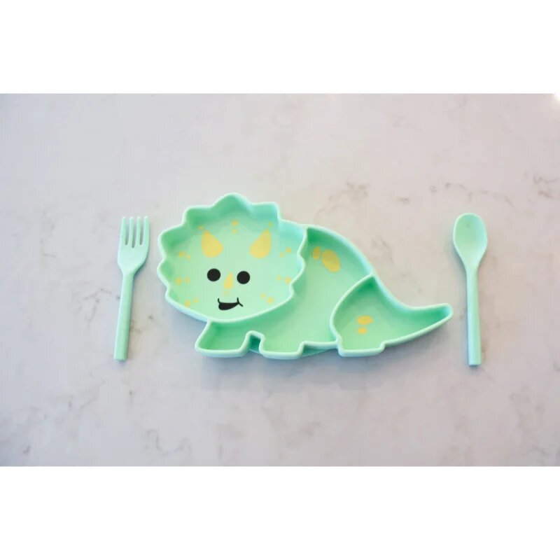 Melii Silicone Suction Plate tányér tapadókoronggal Dino 1 db