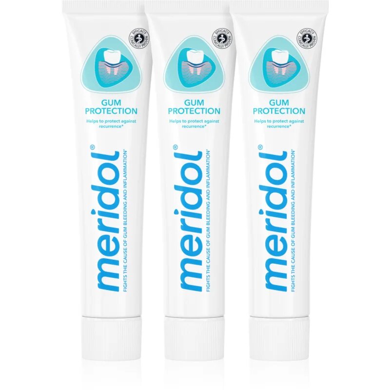 Meridol Gum Protection fogkrém segíti az irritált fogíny regenerációját 3 x 75 ml