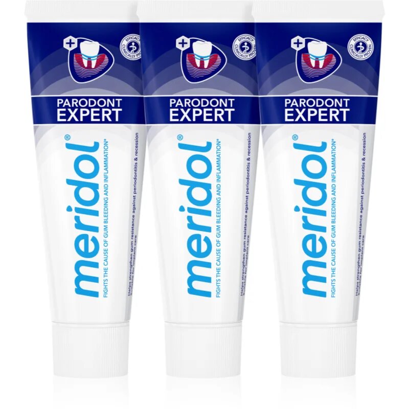Meridol Parodont Expert fogkrém fogínyvérzés és fogágybetegség ellen 3x75 ml