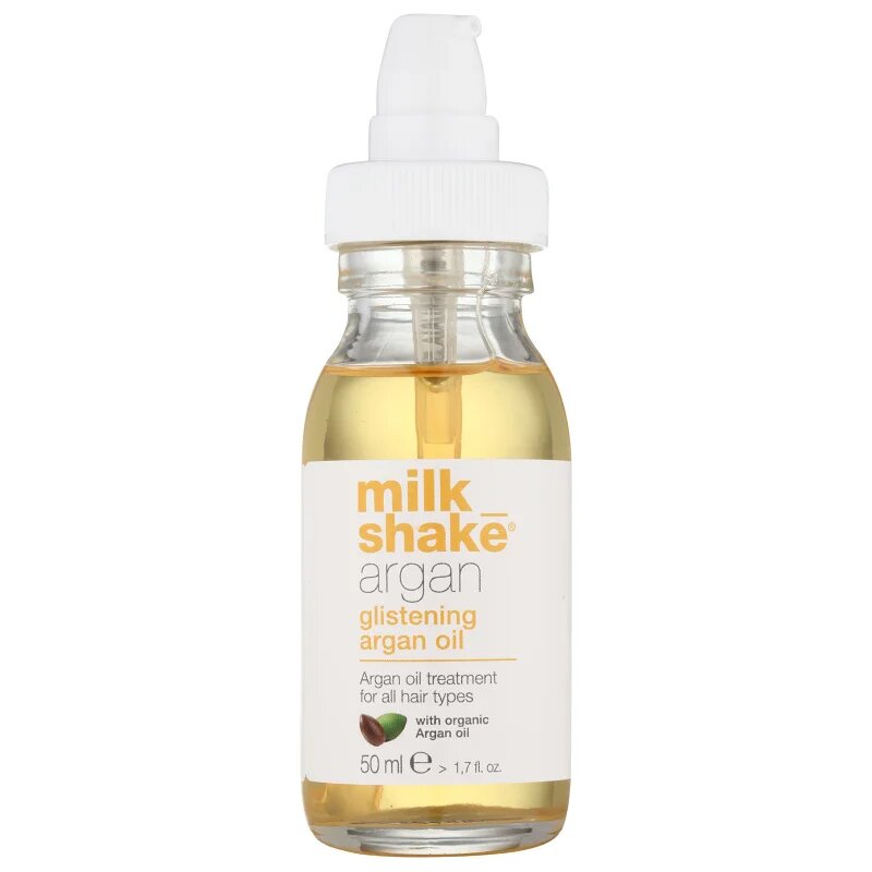 milk_shake® Argan Glistening Oil olajos ápolás argán olajjal minden hajtípusra 50 ml