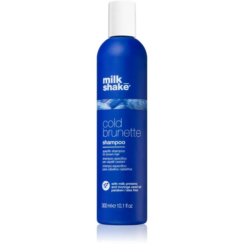 milk_shake® Cold Brunette Shampoo sampon a sárga tónusok neutralizálására a barna árnyalatú hajra 300 ml