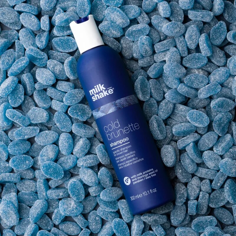 milk_shake® Cold Brunette Shampoo sampon a sárga tónusok neutralizálására a barna árnyalatú hajra 300 ml