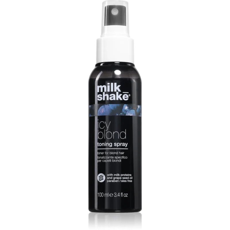milk_shake® Icy Blond Toning Spray spray semlegesíti a sárgás tónusokat 100 ml